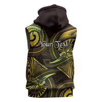 Personalised Polynesia Zodiac Gemini Sleeveless Hoodie Galaxy Polynesian Pattern Chest Tattoo Style