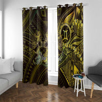 Personalised Polynesia Zodiac Gemini Window Curtain Galaxy Polynesian Pattern Chest Tattoo Style