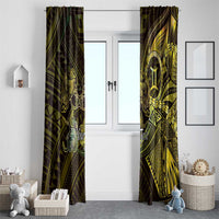 Personalised Polynesia Zodiac Gemini Window Curtain Galaxy Polynesian Pattern Chest Tattoo Style