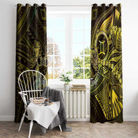 Personalised Polynesia Zodiac Gemini Window Curtain Galaxy Polynesian Pattern Chest Tattoo Style