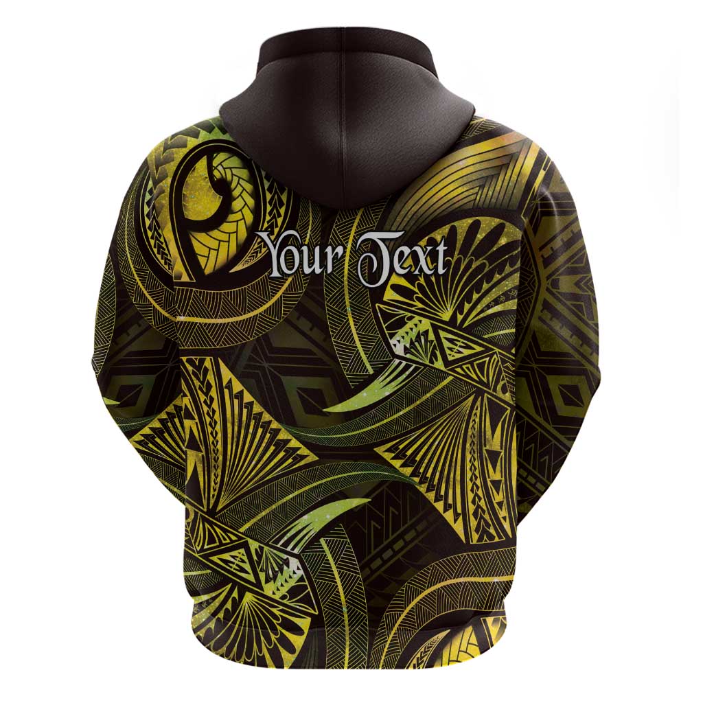 Personalised Polynesia Zodiac Gemini Zip Hoodie Galaxy Polynesian Pattern Chest Tattoo Style