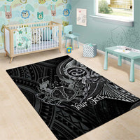 Personalised Polynesia Zodiac Cancer Area Rug Galaxy Polynesian Pattern Chest Tattoo Style