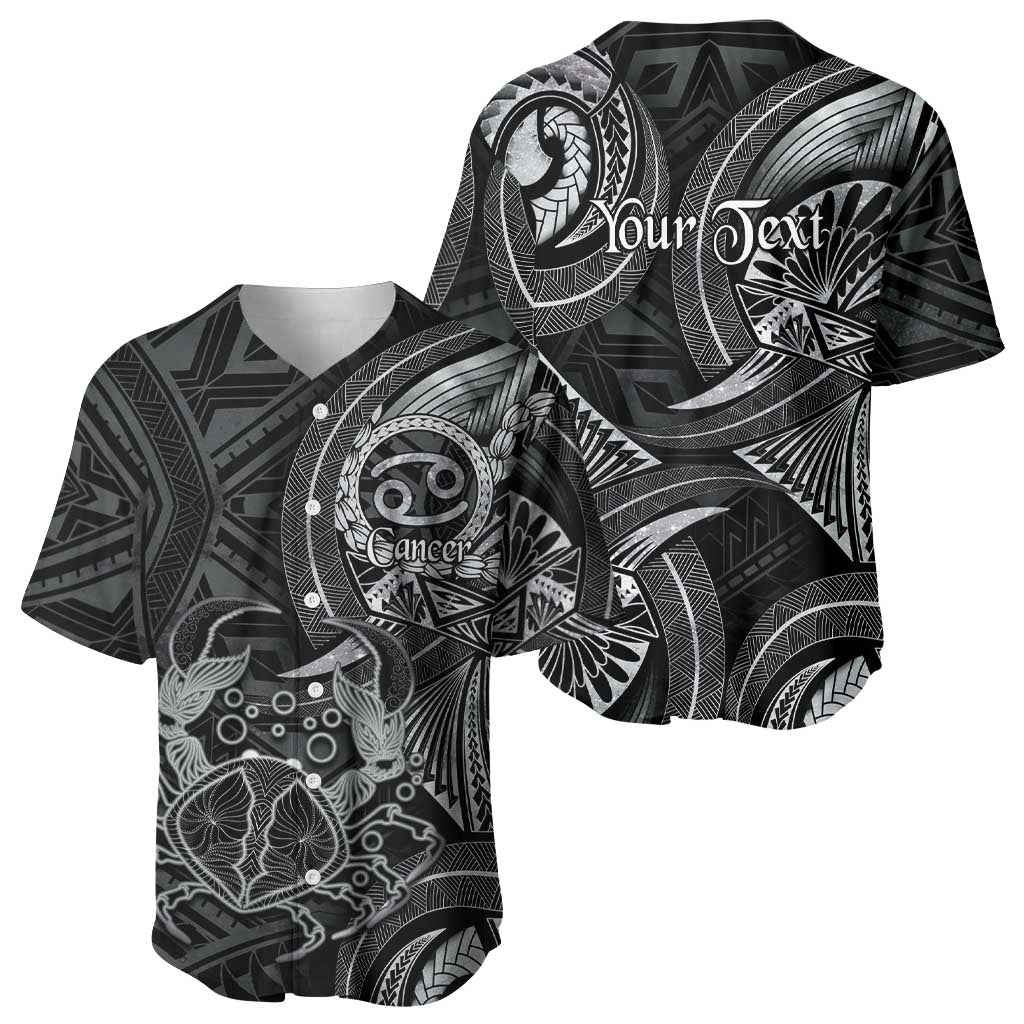 Personalised Polynesia Zodiac Cancer Baseball Jersey Galaxy Polynesian Pattern Chest Tattoo Style