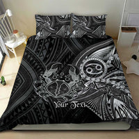 Personalised Polynesia Zodiac Cancer Bedding Set Galaxy Polynesian Pattern Chest Tattoo Style