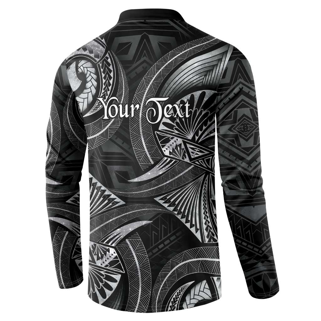 Personalised Polynesia Zodiac Cancer Button Sweatshirt Galaxy Polynesian Pattern Chest Tattoo Style
