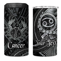 Personalised Polynesia Zodiac Cancer 4 in 1 Can Cooler Tumbler Galaxy Polynesian Pattern Chest Tattoo Style