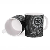 Personalised Polynesia Zodiac Cancer Ceramic Mug Galaxy Polynesian Pattern Chest Tattoo Style