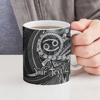 Personalised Polynesia Zodiac Cancer Ceramic Mug Galaxy Polynesian Pattern Chest Tattoo Style