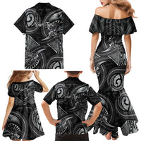 Personalised Polynesia Zodiac Cancer Family Matching Mermaid Dress and Hawaiian Shirt Galaxy Polynesian Pattern Chest Tattoo Style LT14 - Polynesian Pride