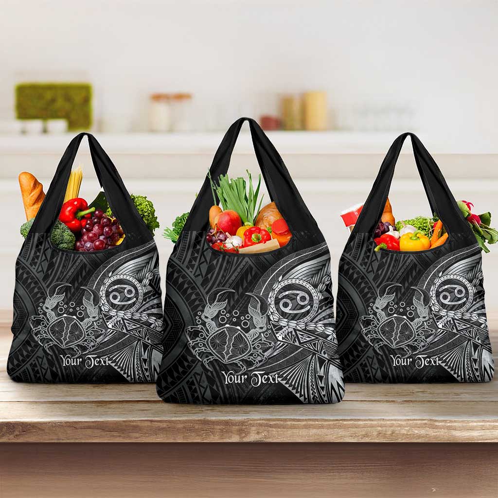 Personalised Polynesia Zodiac Cancer Grocery Bag Galaxy Polynesian Pattern Chest Tattoo Style