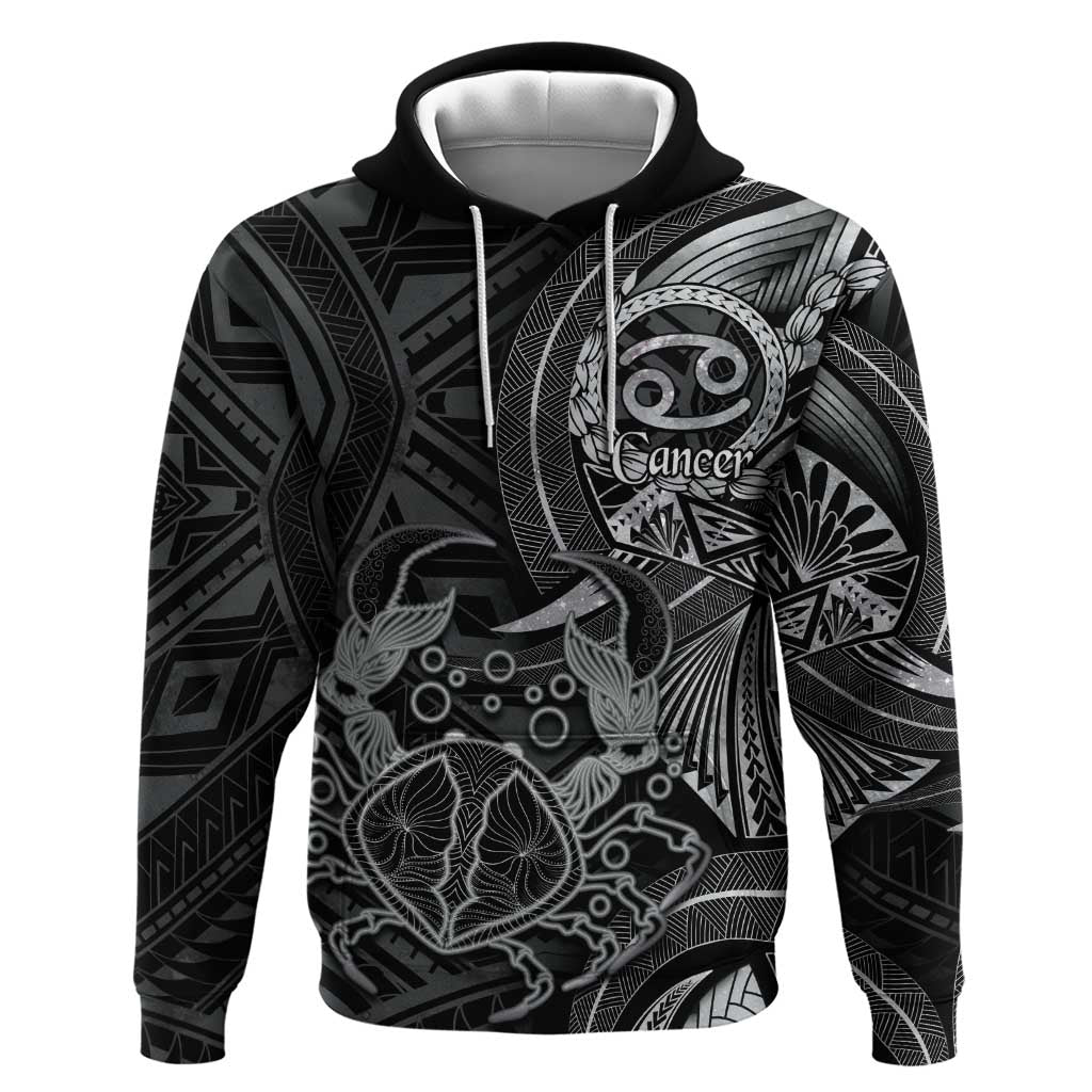 Personalised Polynesia Zodiac Cancer Hoodie Galaxy Polynesian Pattern Chest Tattoo Style