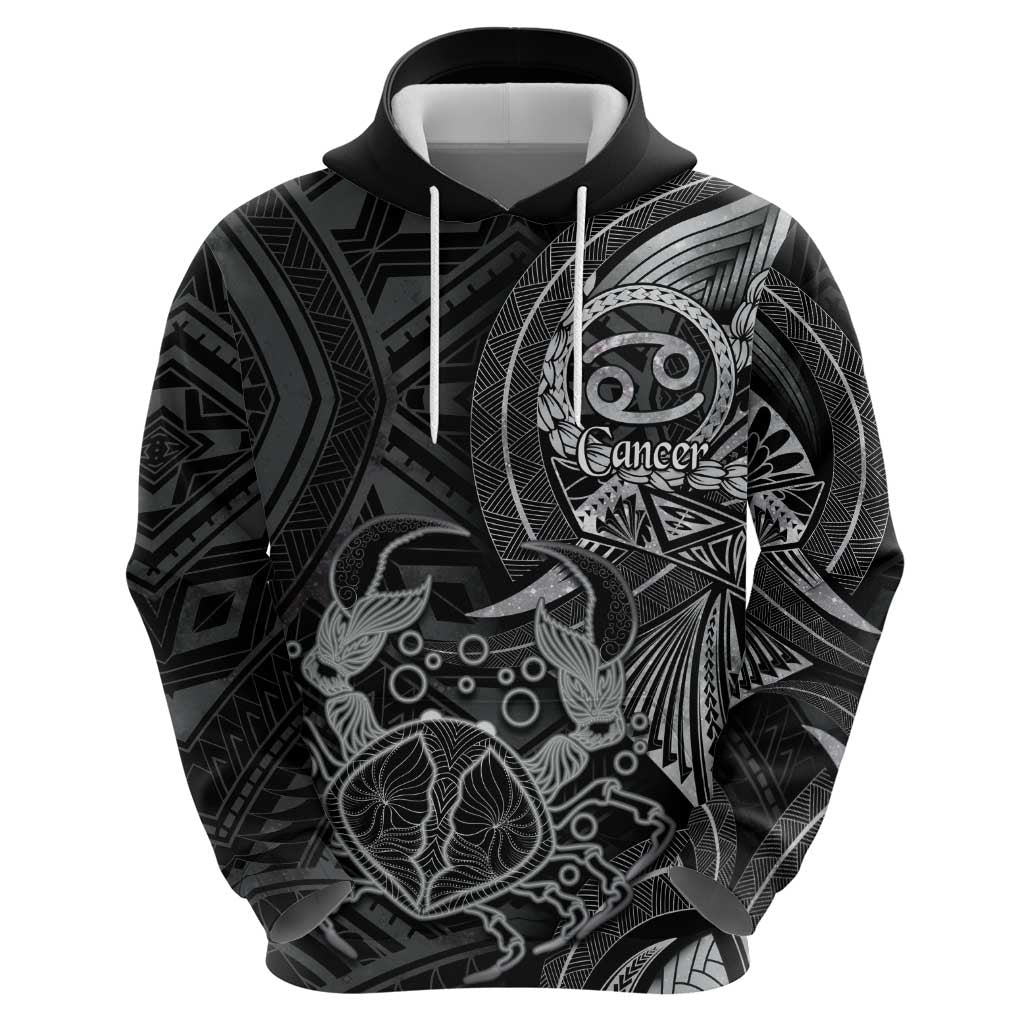 Personalised Polynesia Zodiac Cancer Hoodie Galaxy Polynesian Pattern Chest Tattoo Style