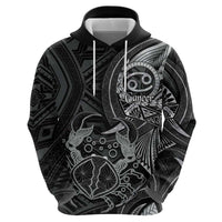 Personalised Polynesia Zodiac Cancer Hoodie Galaxy Polynesian Pattern Chest Tattoo Style