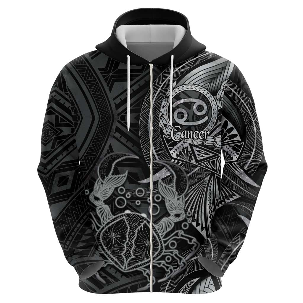 Personalised Polynesia Zodiac Cancer Hoodie Galaxy Polynesian Pattern Chest Tattoo Style