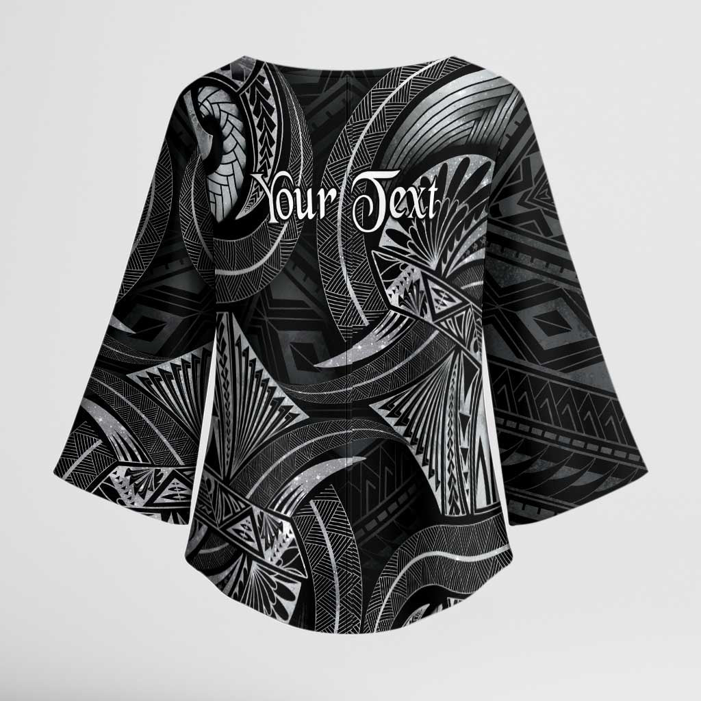 Personalised Polynesia Zodiac Cancer Kimono Sleeve Blouse Galaxy Polynesian Pattern Chest Tattoo Style