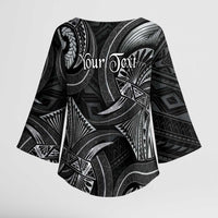 Personalised Polynesia Zodiac Cancer Kimono Sleeve Blouse Galaxy Polynesian Pattern Chest Tattoo Style