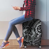 Personalised Polynesia Zodiac Cancer Luggage Cover Galaxy Polynesian Pattern Chest Tattoo Style