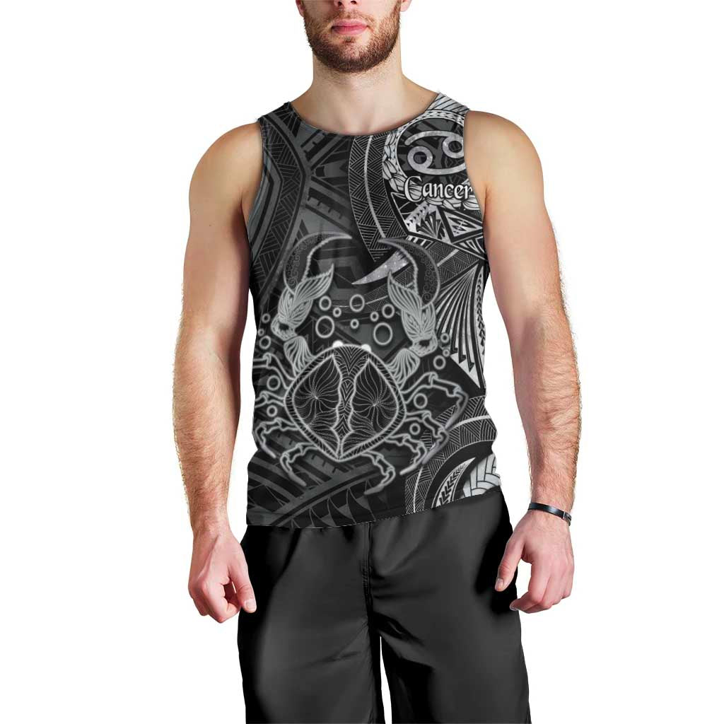Personalised Polynesia Zodiac Cancer Men Tank Top Galaxy Polynesian Pattern Chest Tattoo Style