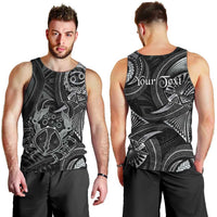 Personalised Polynesia Zodiac Cancer Men Tank Top Galaxy Polynesian Pattern Chest Tattoo Style