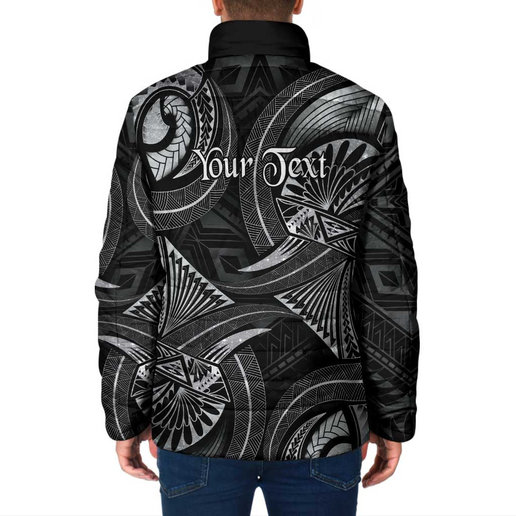 Personalised Polynesia Zodiac Cancer Padded Jacket Galaxy Polynesian Pattern Chest Tattoo Style