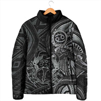 Personalised Polynesia Zodiac Cancer Padded Jacket Galaxy Polynesian Pattern Chest Tattoo Style