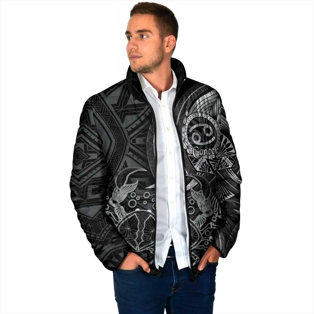 Personalised Polynesia Zodiac Cancer Padded Jacket Galaxy Polynesian Pattern Chest Tattoo Style