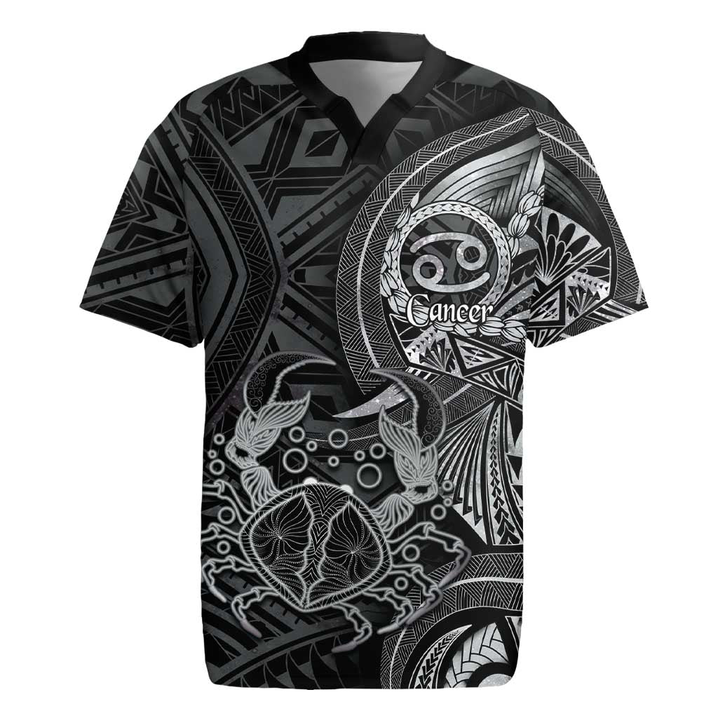 Personalised Polynesia Zodiac Cancer Rugby Jersey Galaxy Polynesian Pattern Chest Tattoo Style