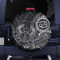 Personalised Polynesia Zodiac Cancer Spare Tire Cover Galaxy Polynesian Pattern Chest Tattoo Style
