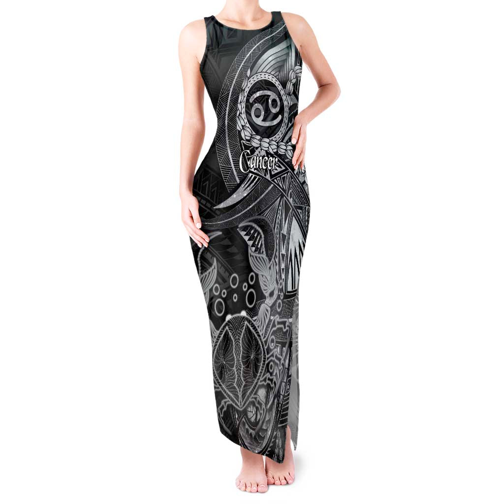Personalised Polynesia Zodiac Cancer Tank Maxi Dress Galaxy Polynesian Pattern Chest Tattoo Style