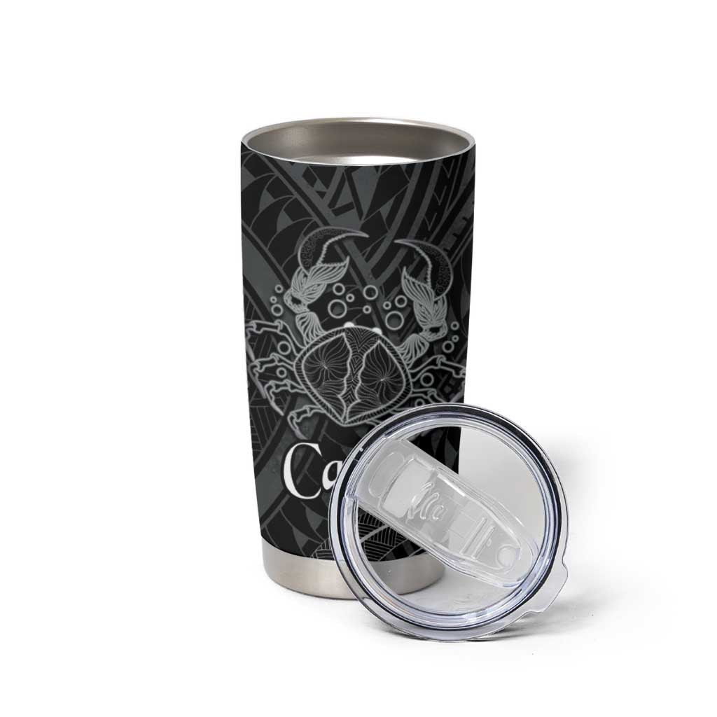 Personalised Polynesia Zodiac Cancer Tumbler Cup Galaxy Polynesian Pattern Chest Tattoo Style