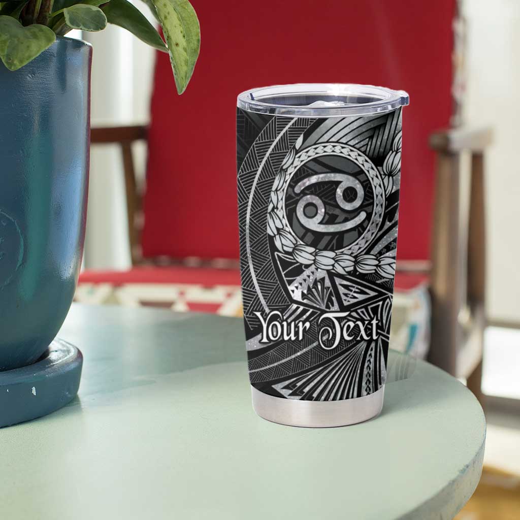 Personalised Polynesia Zodiac Cancer Tumbler Cup Galaxy Polynesian Pattern Chest Tattoo Style