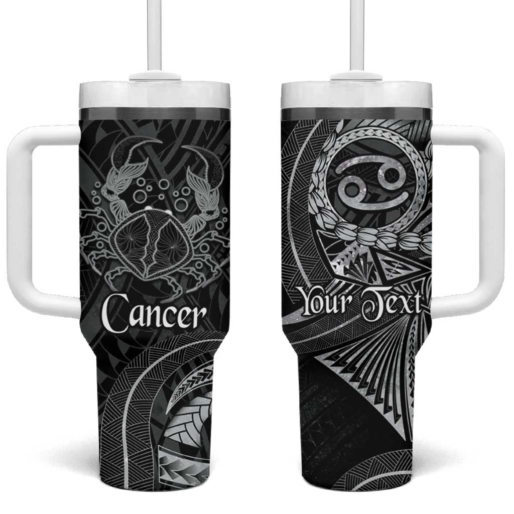 Personalised Polynesia Zodiac Cancer Tumbler With Handle Galaxy Polynesian Pattern Chest Tattoo Style