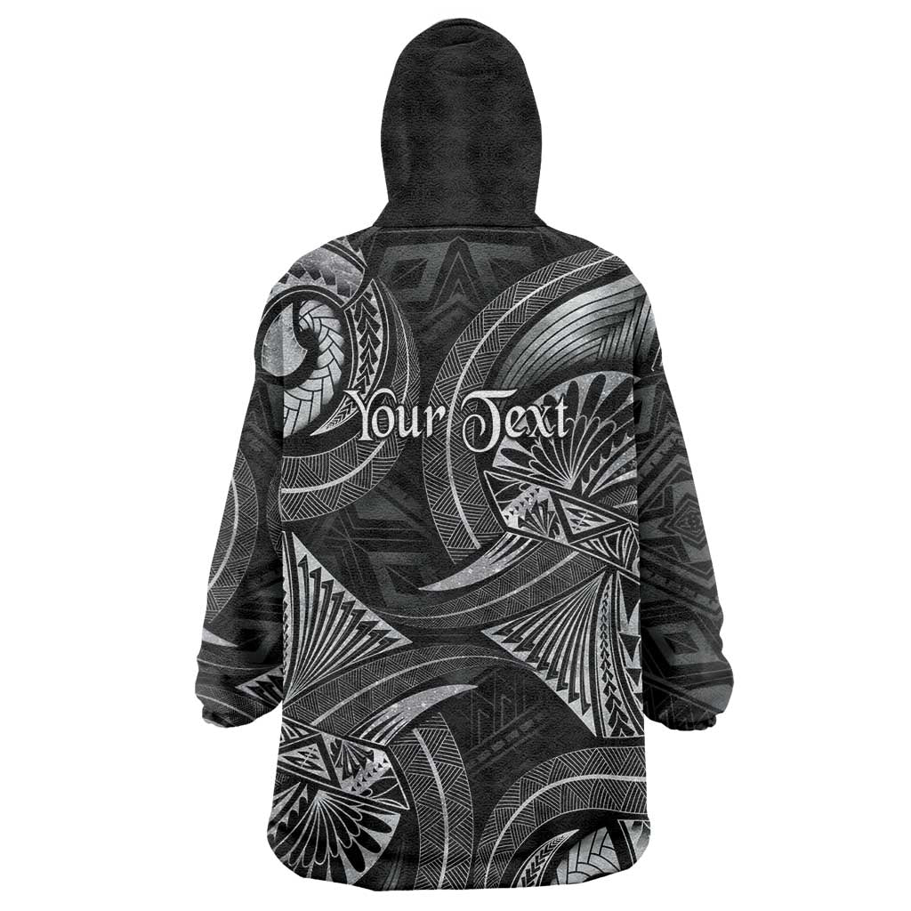Personalised Polynesia Zodiac Cancer Wearable Blanket Hoodie Galaxy Polynesian Pattern Chest Tattoo Style