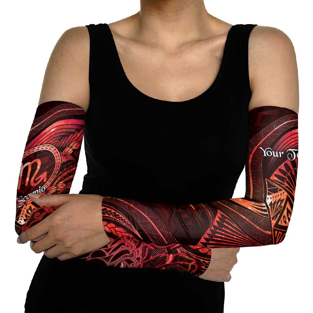 Personalised Polynesia Zodiac Scorpio Arm Sleeves Galaxy Polynesian Pattern Chest Tattoo Style