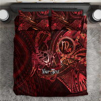 Personalised Polynesia Zodiac Scorpio Bedding Set Galaxy Polynesian Pattern Chest Tattoo Style