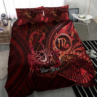 Personalised Polynesia Zodiac Scorpio Bedding Set Galaxy Polynesian Pattern Chest Tattoo Style