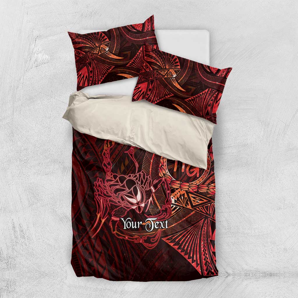 Personalised Polynesia Zodiac Scorpio Bedding Set Galaxy Polynesian Pattern Chest Tattoo Style