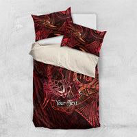 Personalised Polynesia Zodiac Scorpio Bedding Set Galaxy Polynesian Pattern Chest Tattoo Style