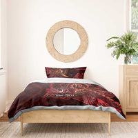 Personalised Polynesia Zodiac Scorpio Bedding Set Galaxy Polynesian Pattern Chest Tattoo Style
