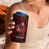 Personalised Polynesia Zodiac Scorpio 4 in 1 Can Cooler Tumbler Galaxy Polynesian Pattern Chest Tattoo Style