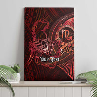 Personalised Polynesia Zodiac Scorpio Canvas Wall Art Galaxy Polynesian Pattern Chest Tattoo Style