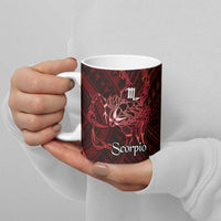 Personalised Polynesia Zodiac Scorpio Ceramic Mug Galaxy Polynesian Pattern Chest Tattoo Style