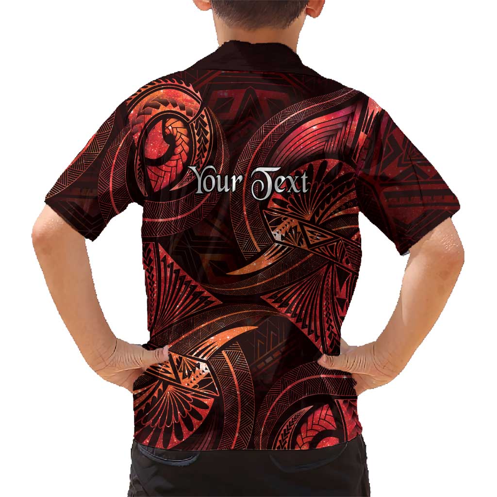 Personalised Polynesia Zodiac Scorpio Family Matching Mermaid Dress and Hawaiian Shirt Galaxy Polynesian Pattern Chest Tattoo Style