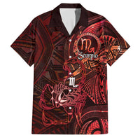 Personalised Polynesia Zodiac Scorpio Family Matching Off Shoulder Maxi Dress and Hawaiian Shirt Galaxy Polynesian Pattern Chest Tattoo Style