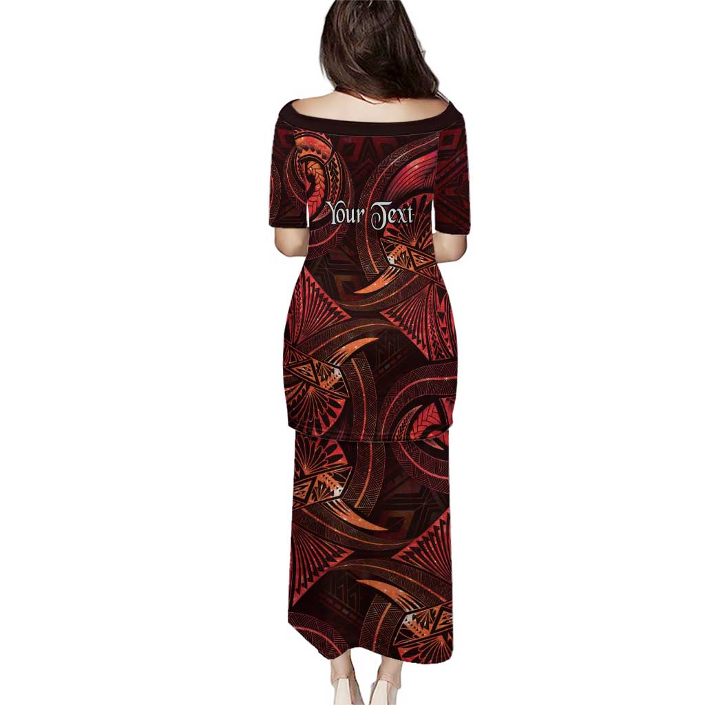 Personalised Polynesia Zodiac Scorpio Family Matching Puletasi and Hawaiian Shirt Galaxy Polynesian Pattern Chest Tattoo Style