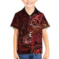 Personalised Polynesia Zodiac Scorpio Family Matching Summer Maxi Dress and Hawaiian Shirt Galaxy Polynesian Pattern Chest Tattoo Style