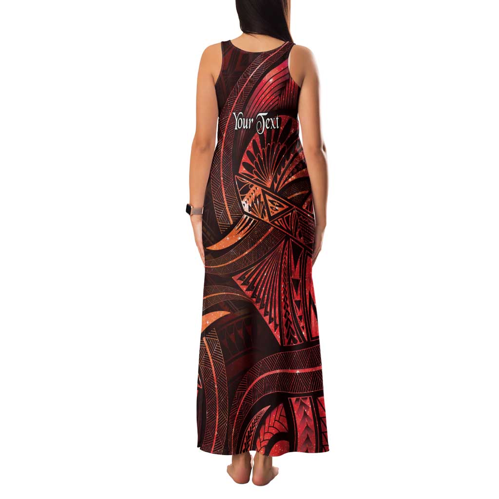 Personalised Polynesia Zodiac Scorpio Family Matching Tank Maxi Dress and Hawaiian Shirt Galaxy Polynesian Pattern Chest Tattoo Style