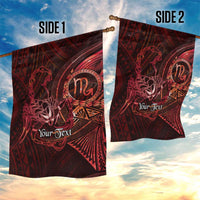 Personalised Polynesia Zodiac Scorpio Garden Flag Galaxy Polynesian Pattern Chest Tattoo Style
