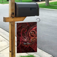 Personalised Polynesia Zodiac Scorpio Garden Flag Galaxy Polynesian Pattern Chest Tattoo Style