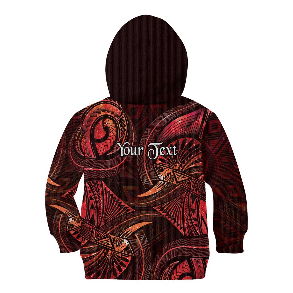 Personalised Polynesia Zodiac Scorpio Kid Hoodie Galaxy Polynesian Pattern Chest Tattoo Style
